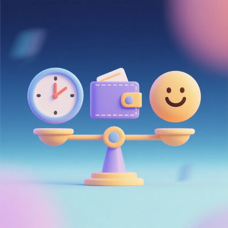 平衡的娱乐生活理念图示